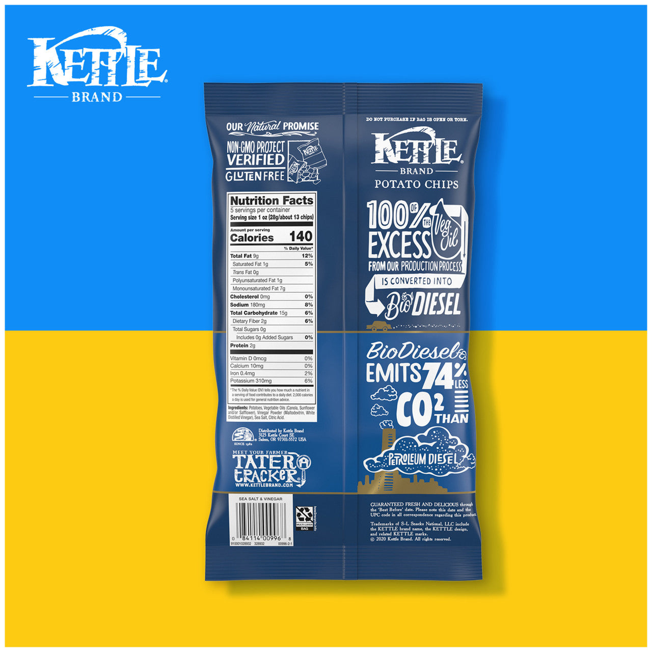 Kettle Chips Salt & Vinegar Potato Chips (15x5 Oz)-6