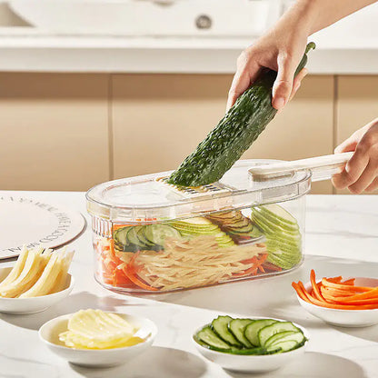 Multifunctional Vegetable Cutter - Basket and Brush Included
